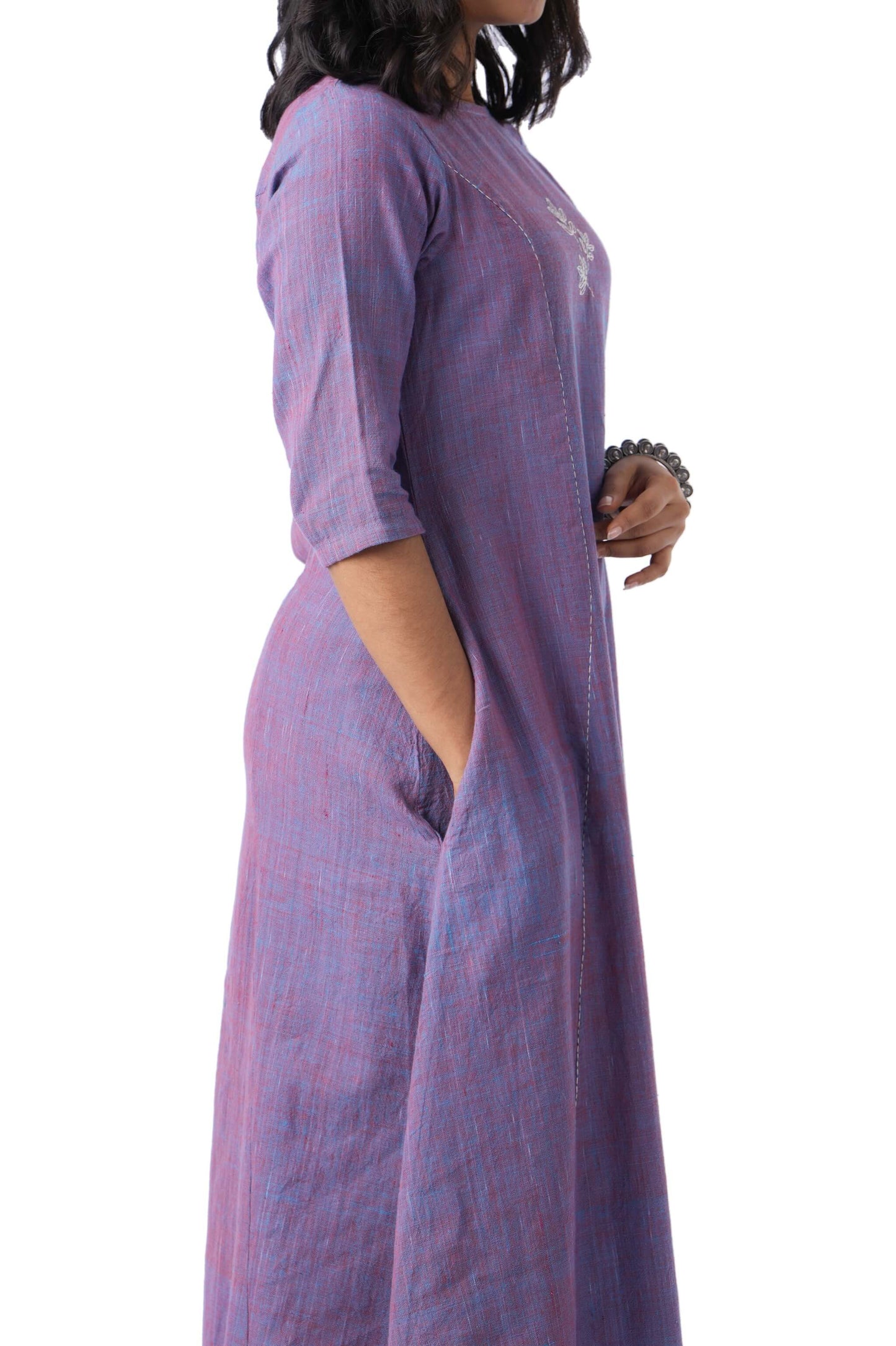 Tree Leaf Embroidery Kurta