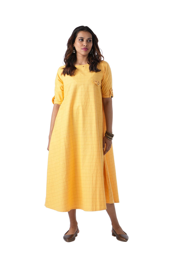 Yellow Check Dress