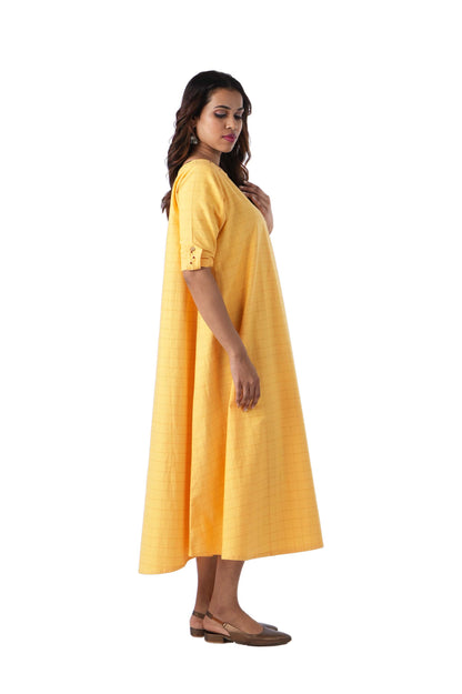 Yellow Check Dress