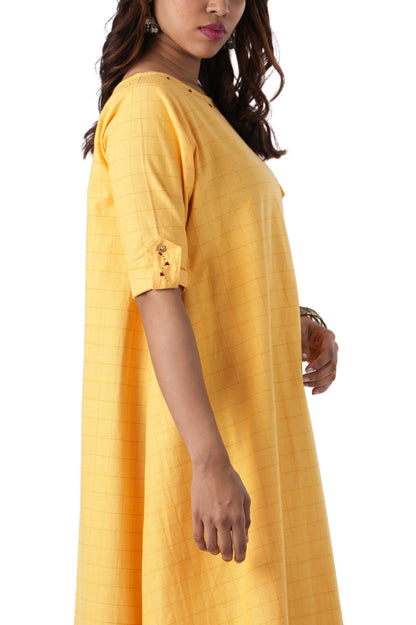 Yellow Check Dress