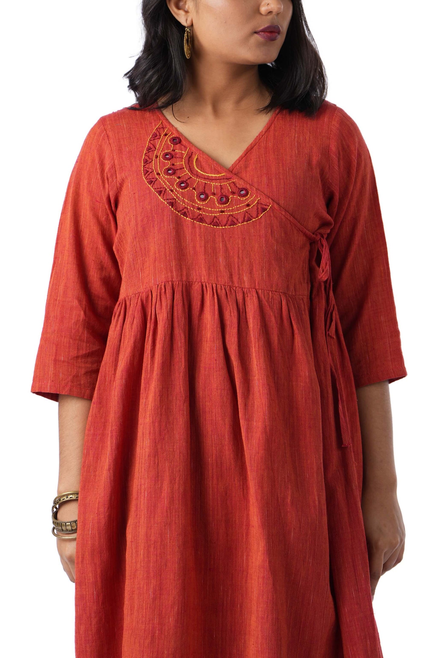 Red Mirror work frock