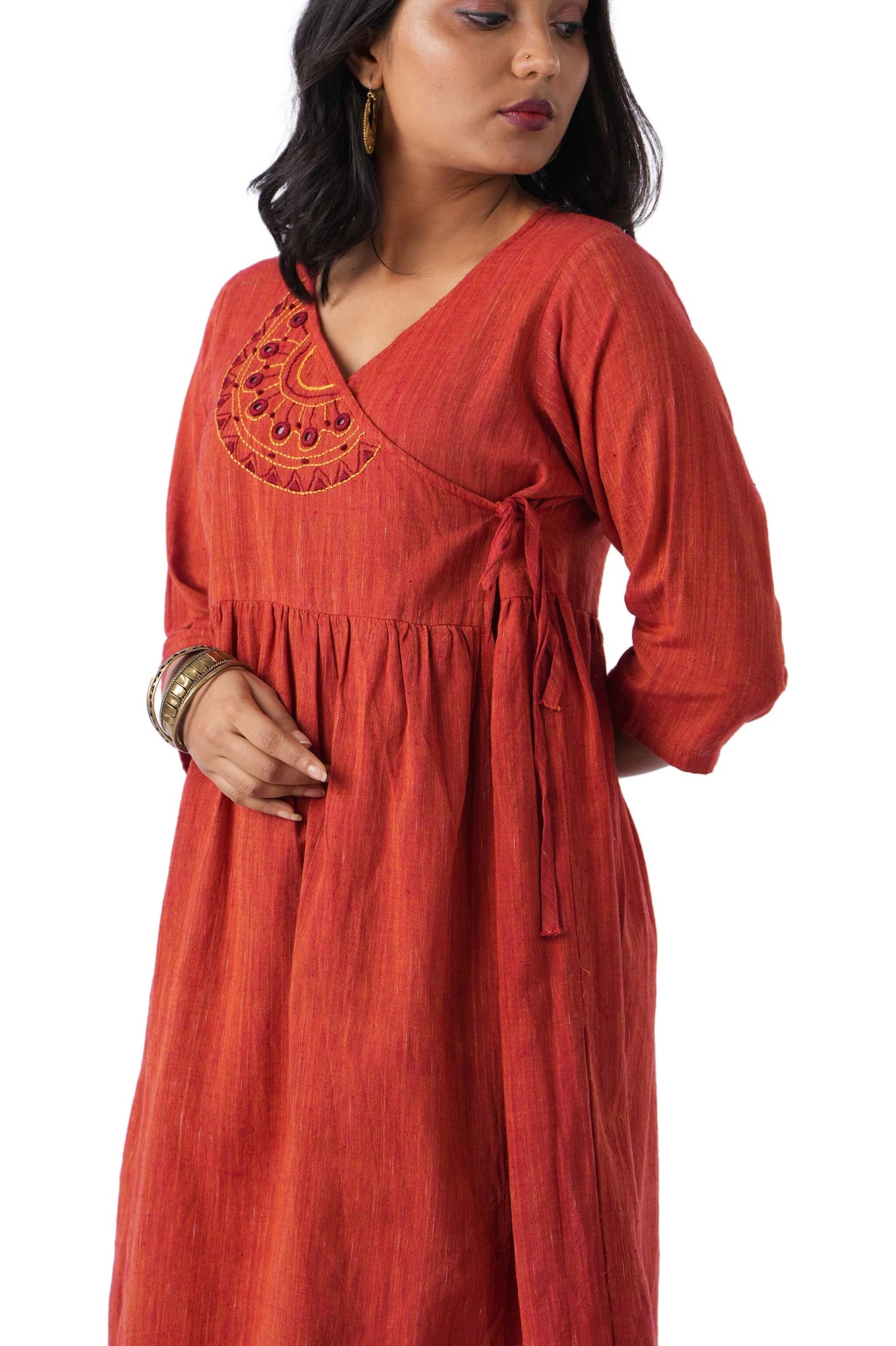 Red Mirror work frock