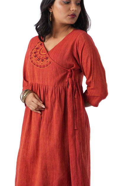 Red Mirror work frock