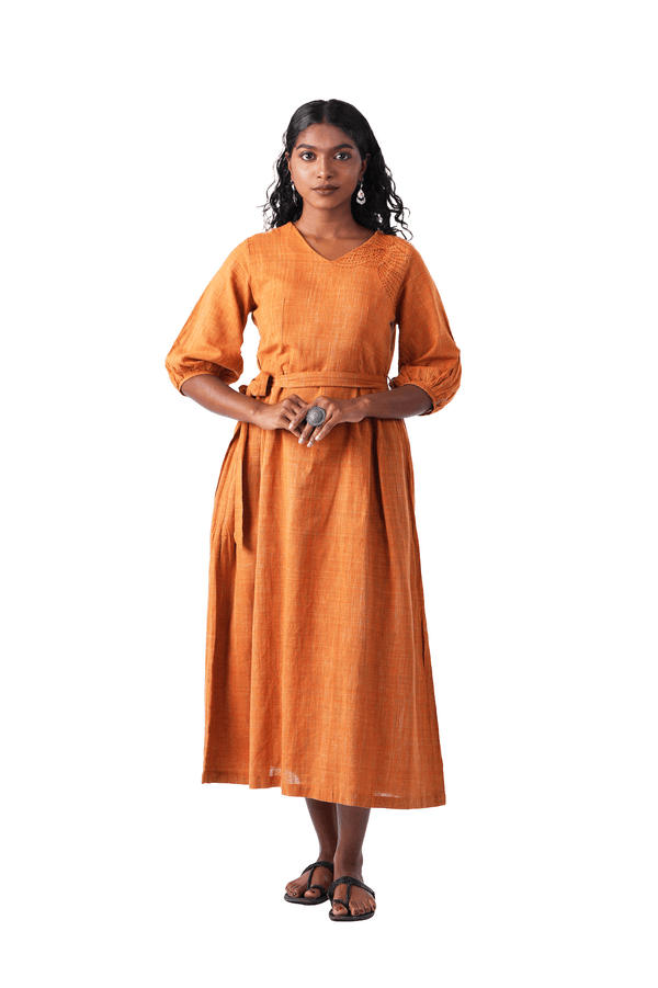 Embroidered Kurtha With Waist Belt