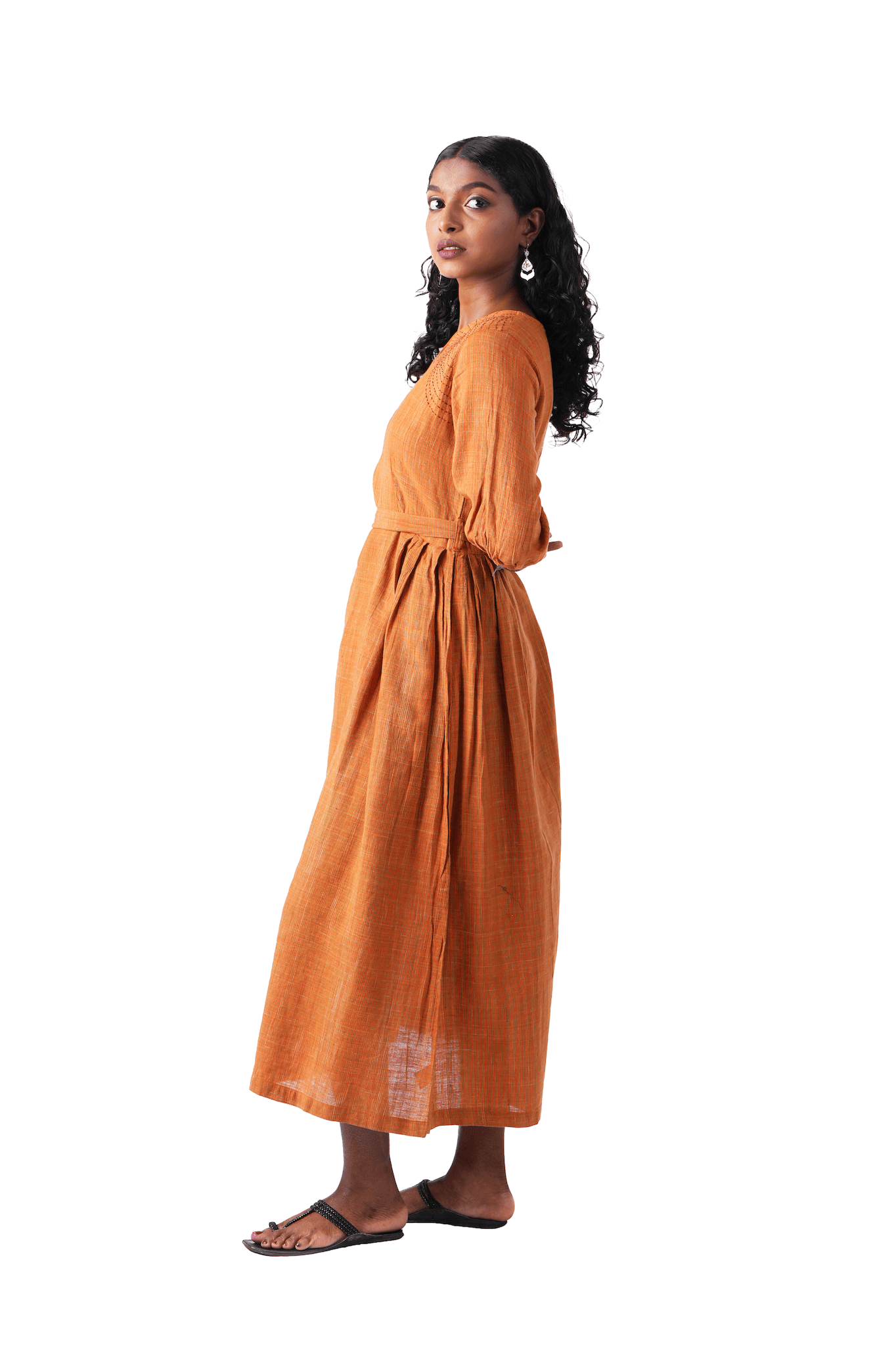 Embroidered Kurtha With Waist Belt