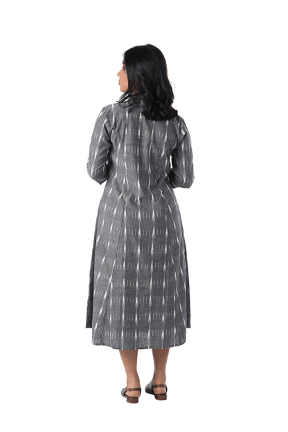 Grey Ikat Kurta Dress