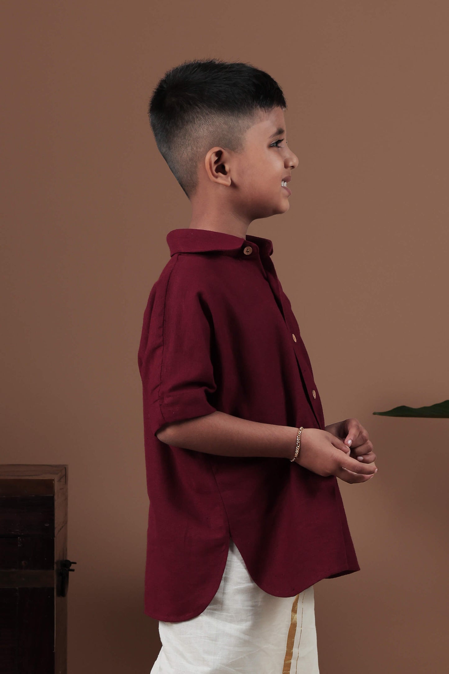 Cross stitch parrot hand embroidery full sleeve shirt for Kids